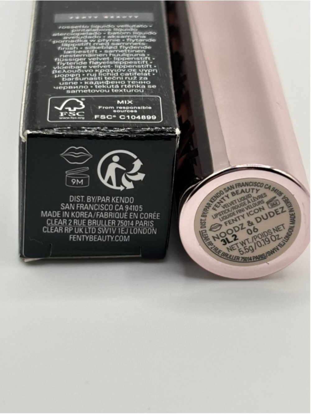 Fenty Beauty Fenty Icon Velvet Liquid Lipstick Noodz & Dudez 06 Full Size New - Picture 8 of 8